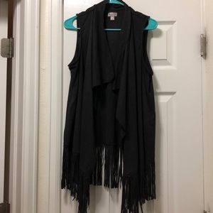 Suede Fringe Vest